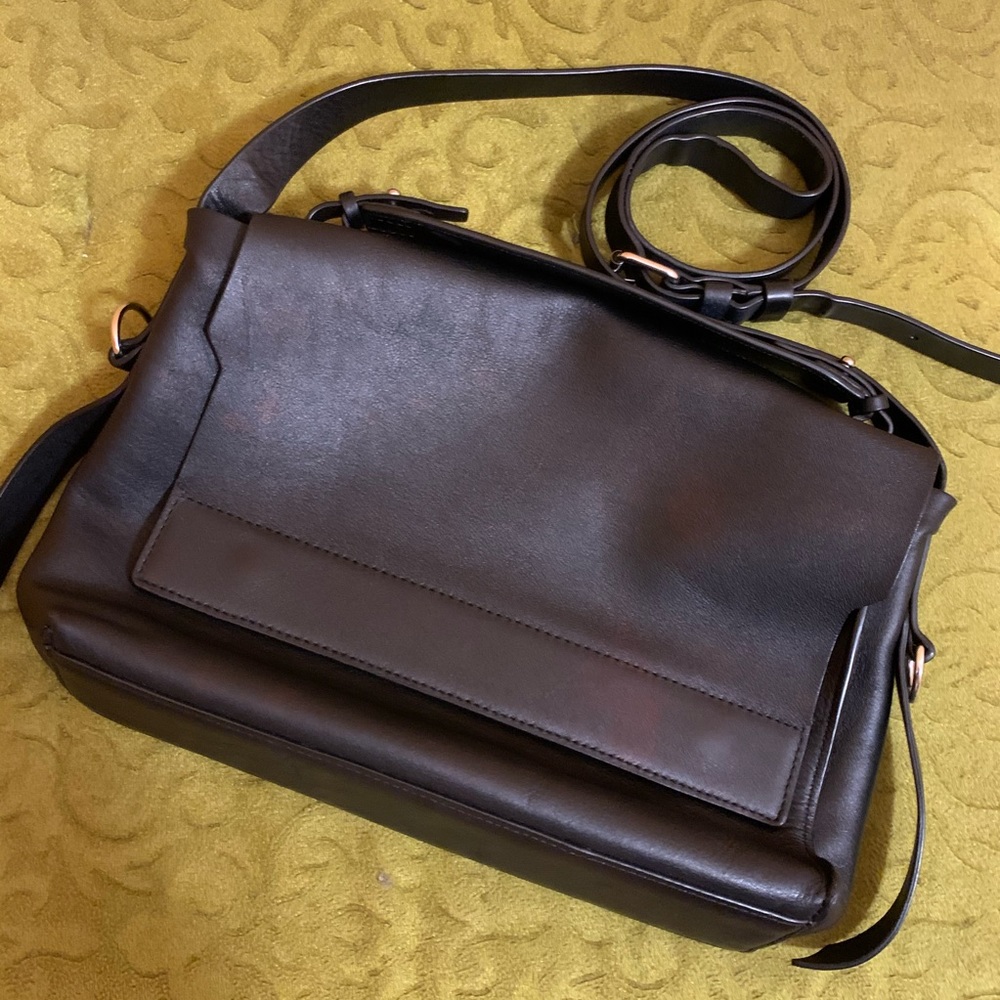 ALLSAINTS PARADISE SHOULDER BAG BLACK SATCHEL